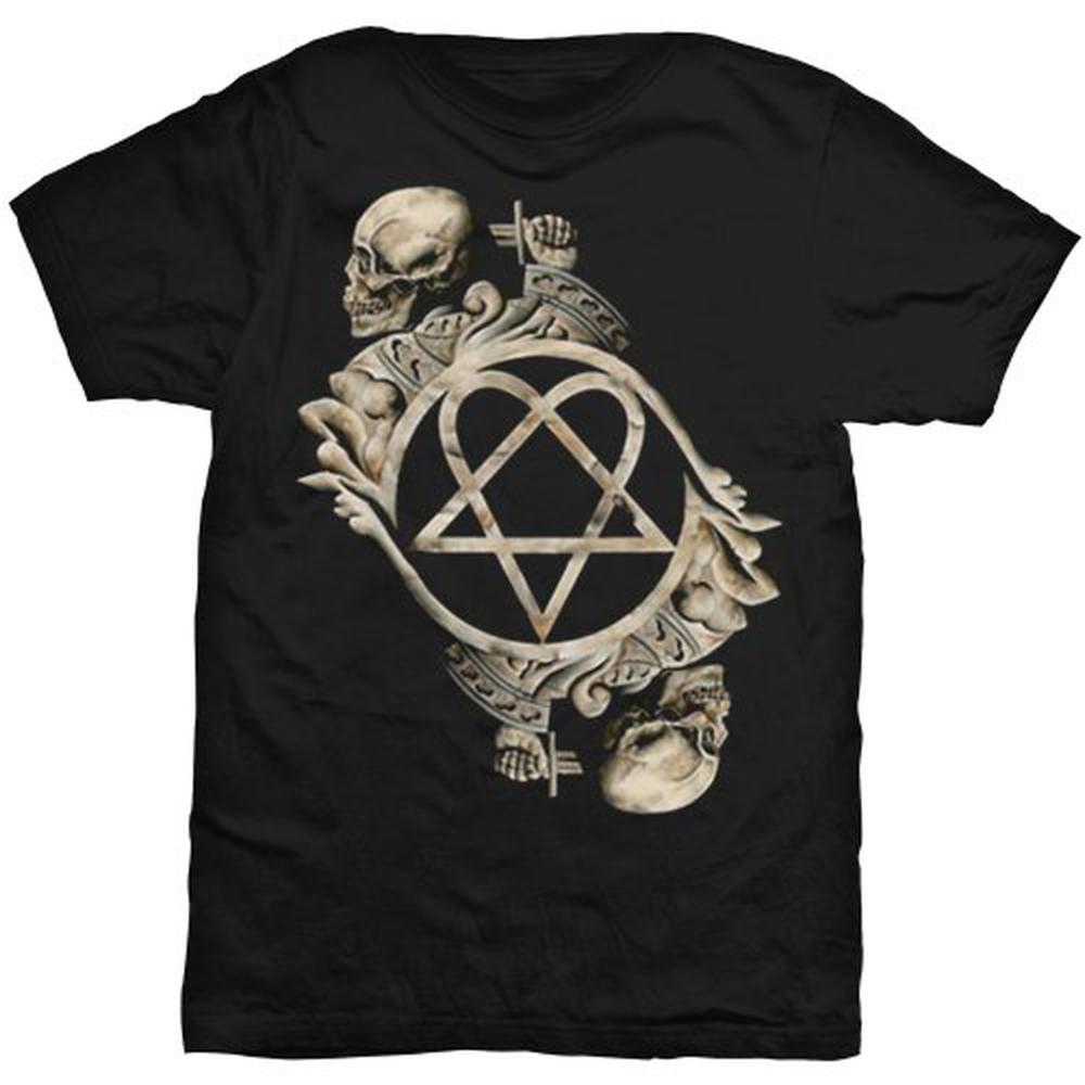 Him - Bone Sculpture Herren TShirt - Schwarz